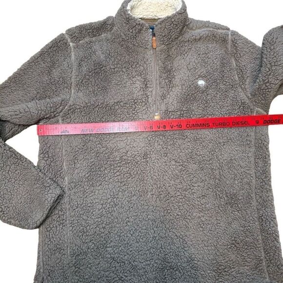 The Southern Shirt Co Quarter Zip‎ Sherpa Pullover Walnut Brown Women’s Size XL - Picture 6 of 8